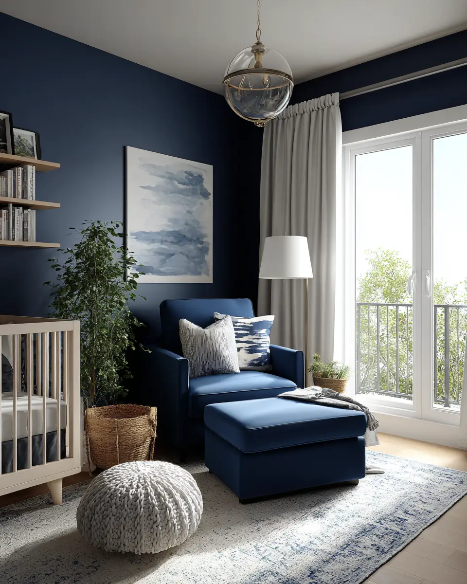 Navy Modern Nursery Decor Ideas