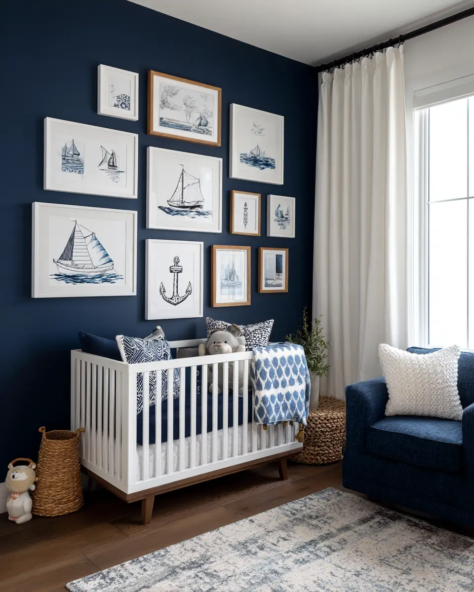 Navy Modern Nursery Decor Ideas