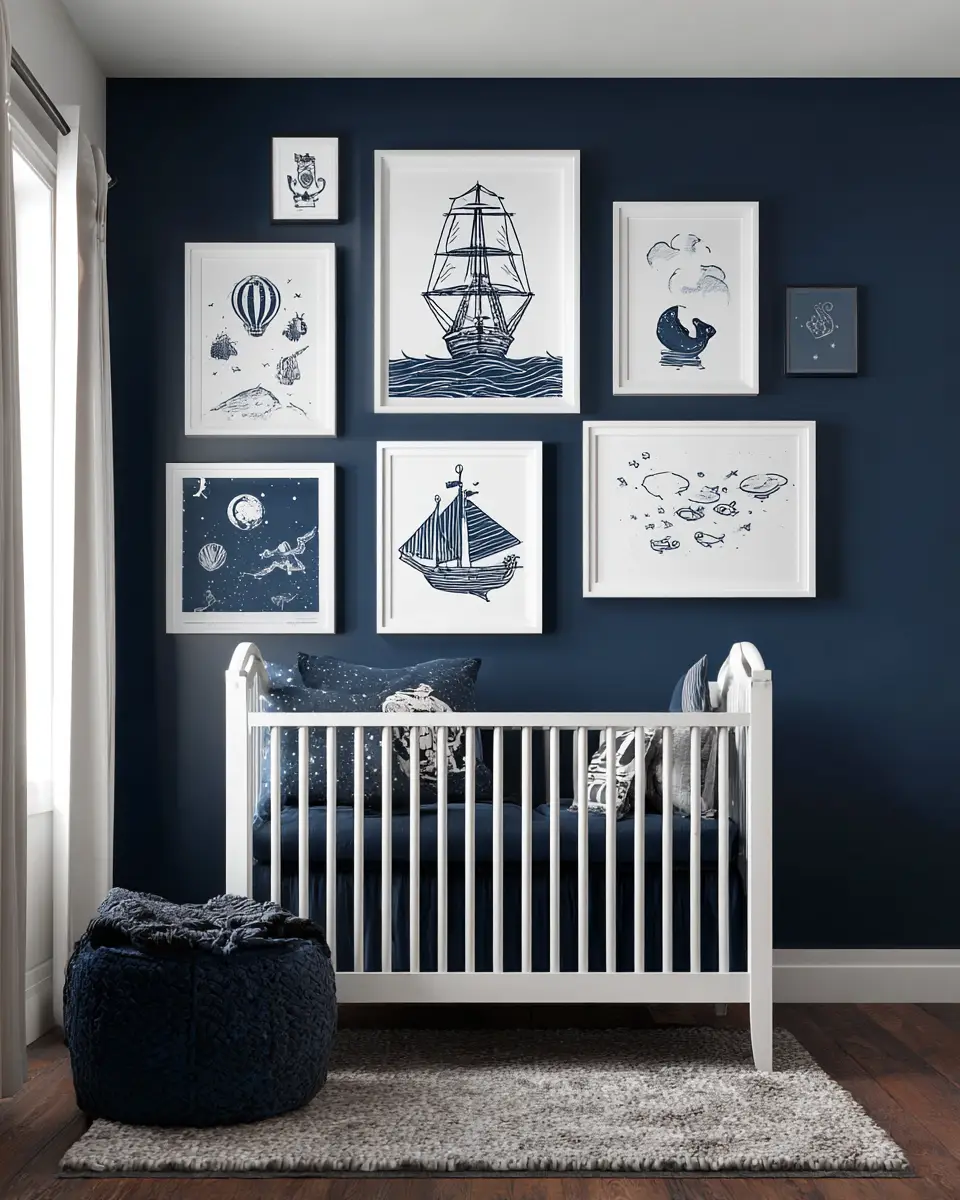 Navy Modern Nursery Decor Ideas