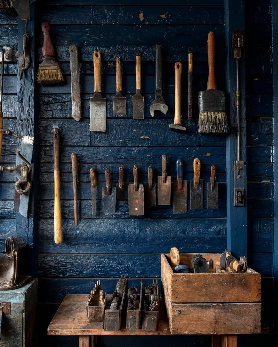 Navy Rustic Garage Decor Ideas - Featured