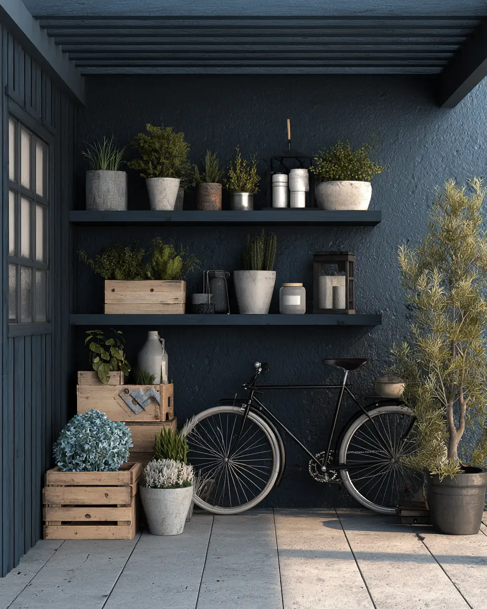 Navy Rustic Garage Decor Ideas