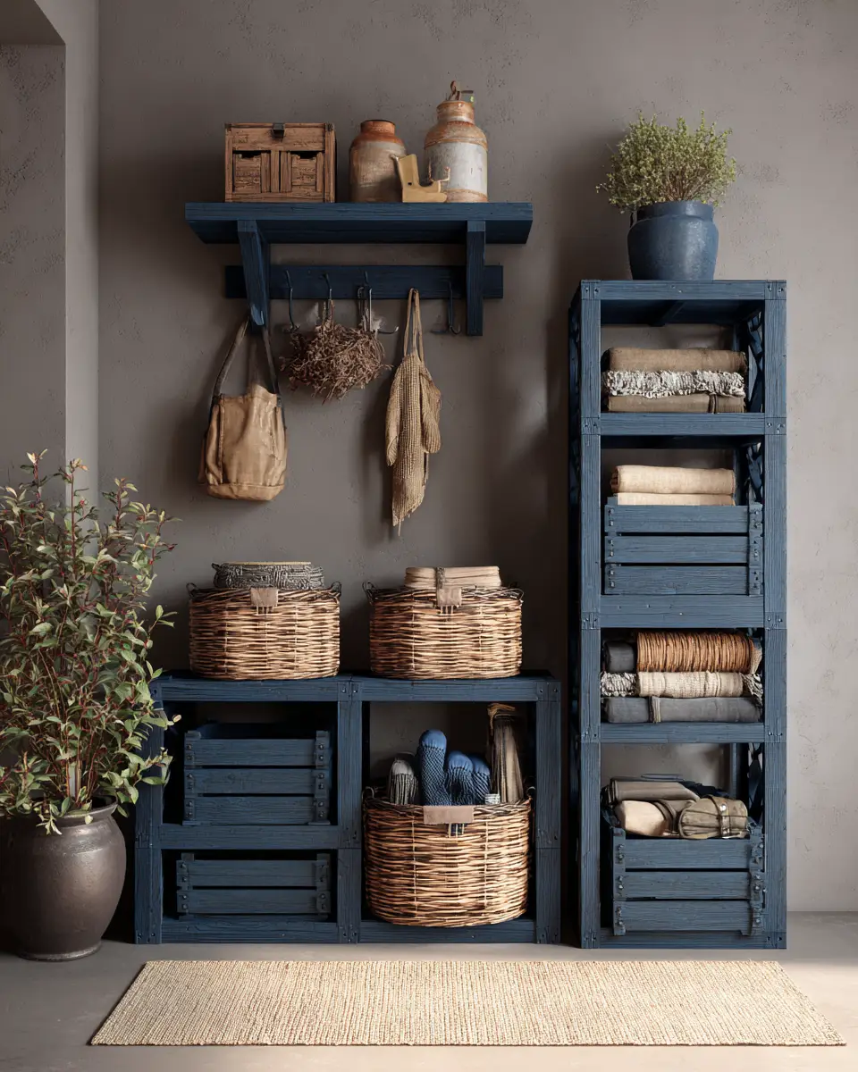 Navy Rustic Garage Decor Ideas