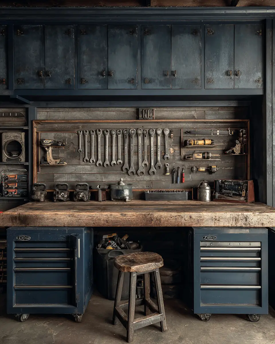 Navy Rustic Garage Decor Ideas