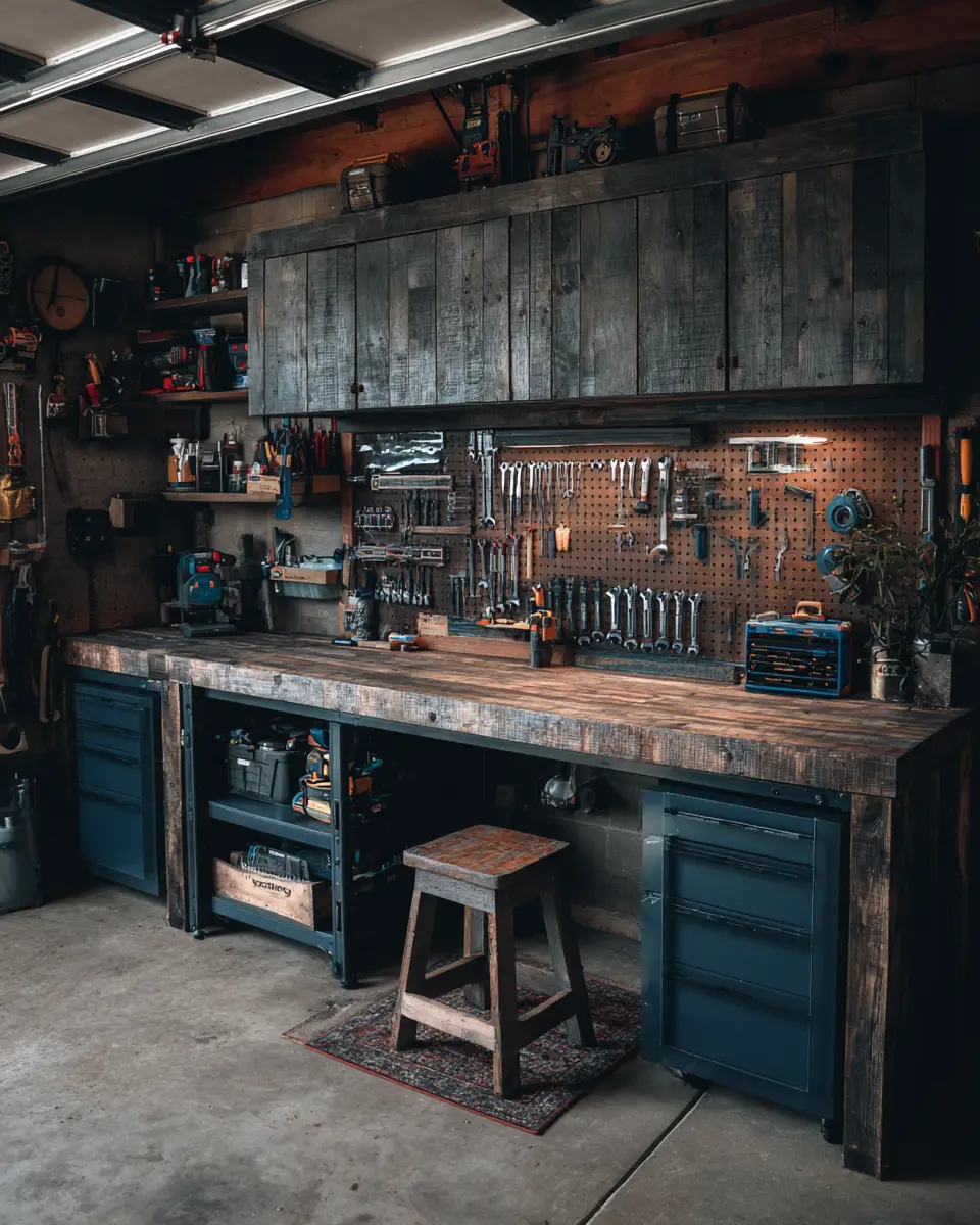 Navy Rustic Garage Decor Ideas