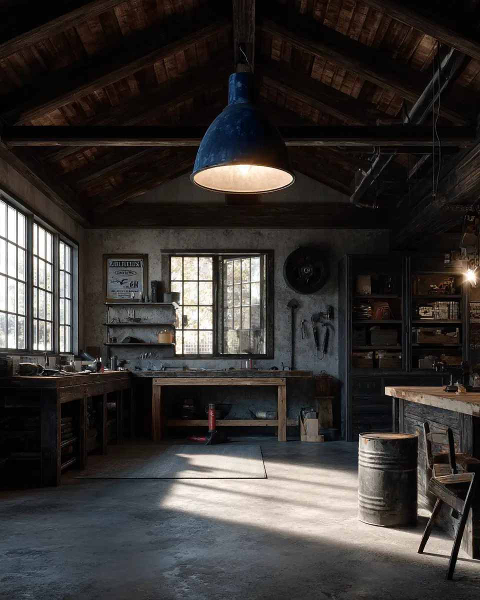 Navy Rustic Garage Decor Ideas