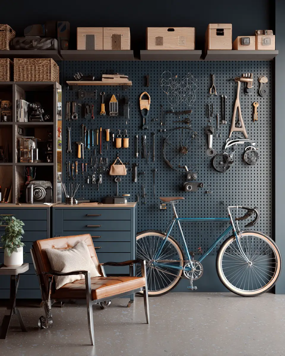 Navy Rustic Garage Decor Ideas