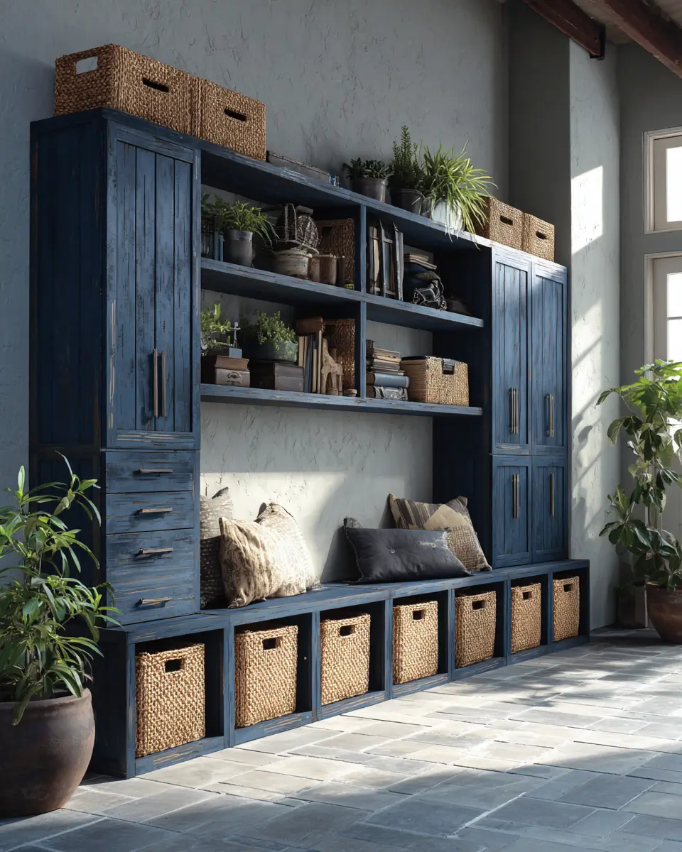 Navy Rustic Garage Decor Ideas