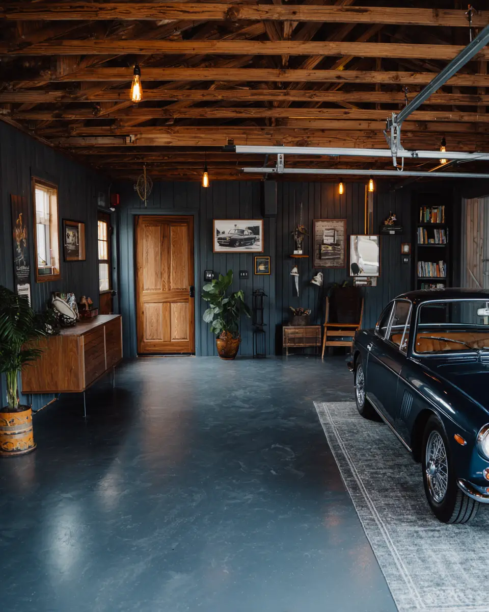 Navy Rustic Garage Decor Ideas