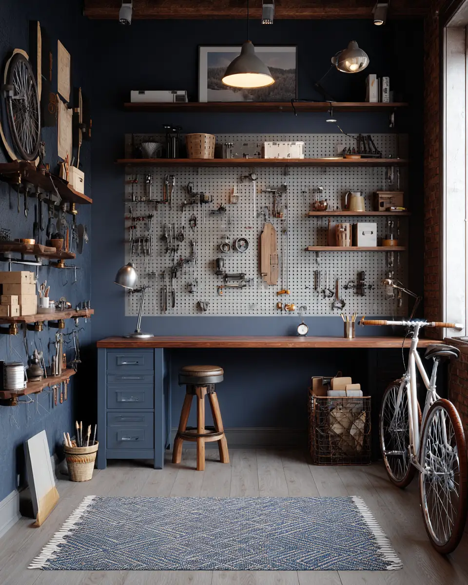 Navy Rustic Garage Decor Ideas