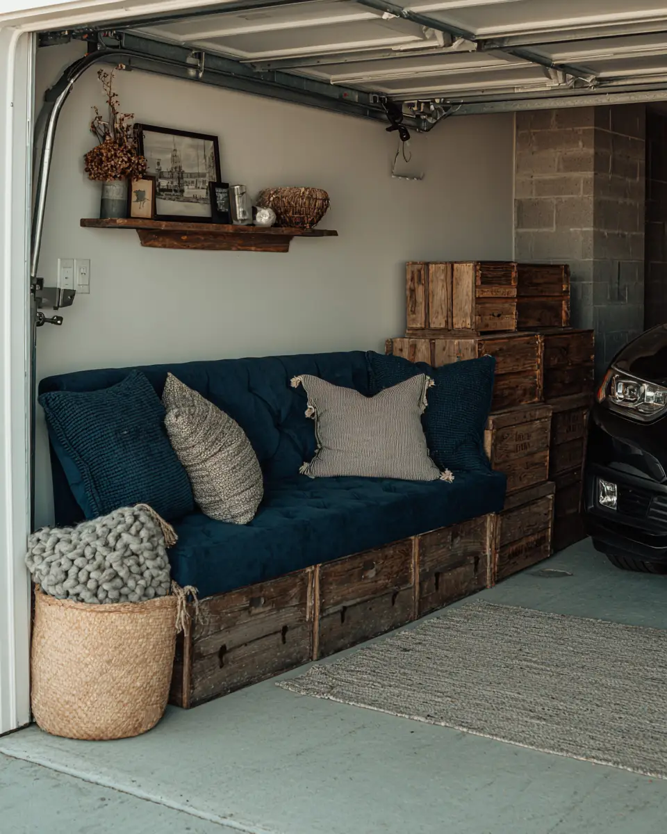 Navy Rustic Garage Decor Ideas