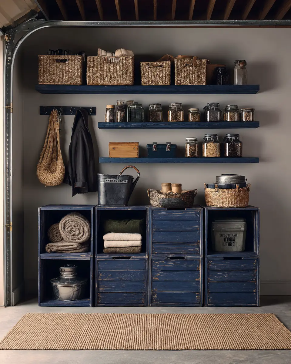 Navy Rustic Garage Decor Ideas