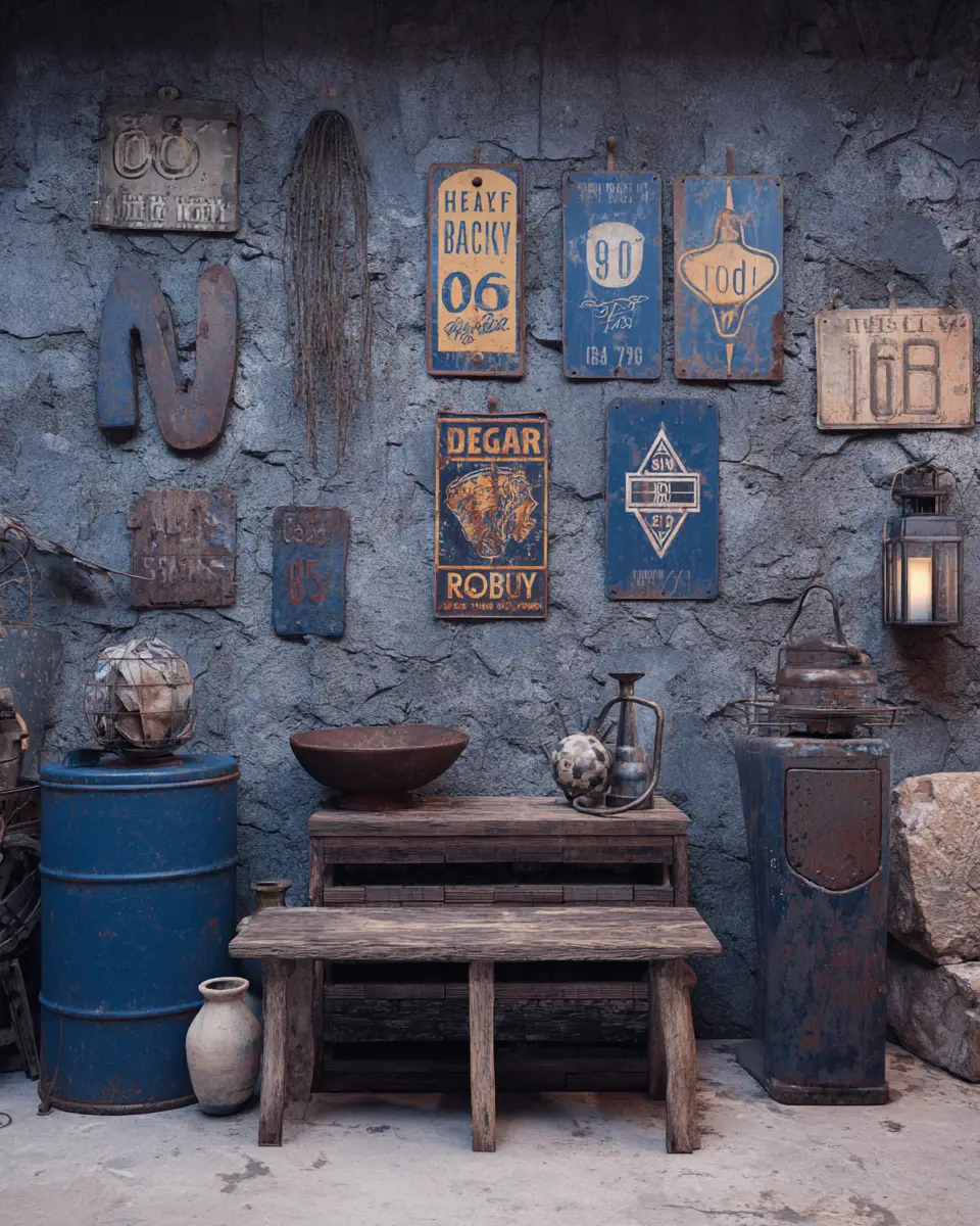 Navy Rustic Garage Decor Ideas