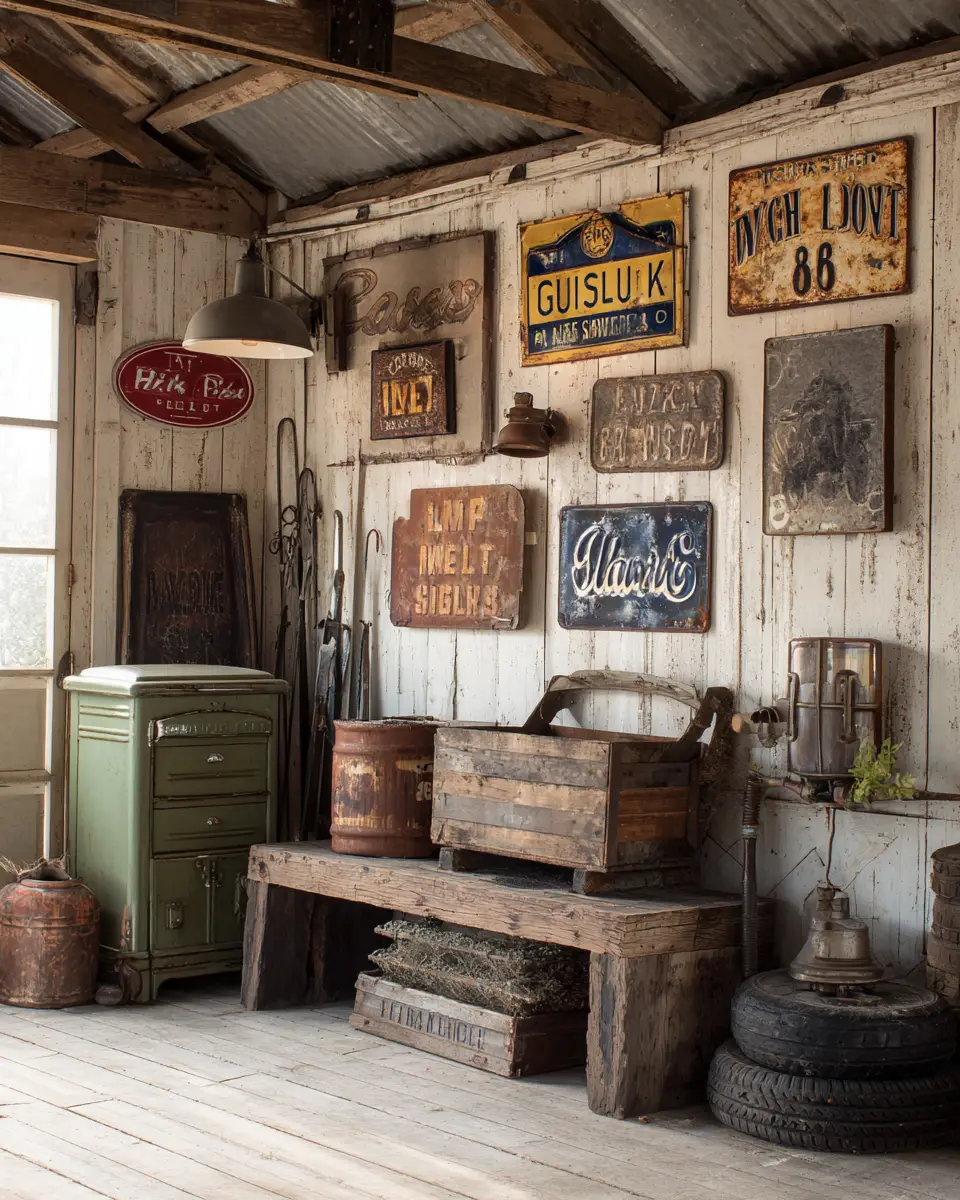 Navy Rustic Garage Decor Ideas