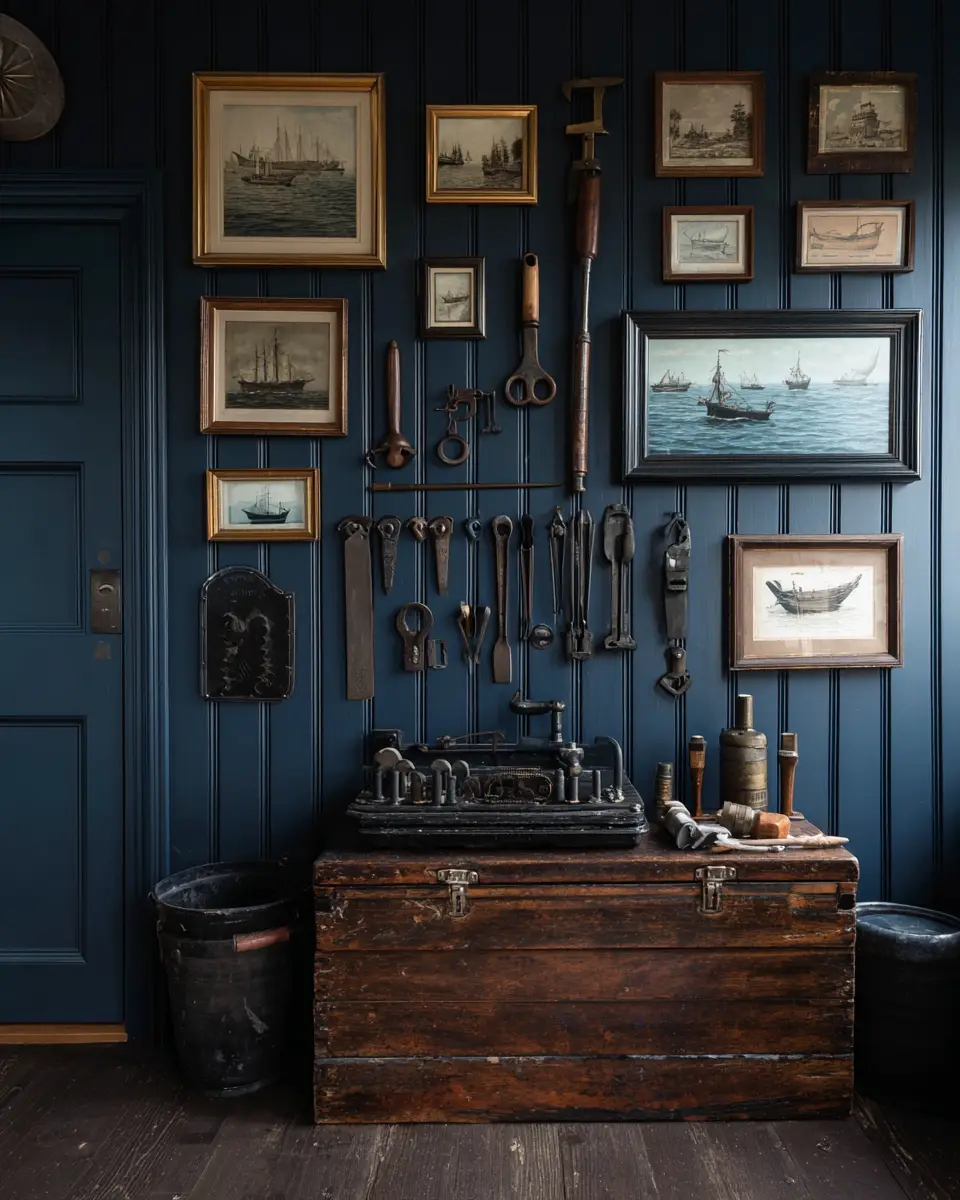 Navy Rustic Garage Decor Ideas