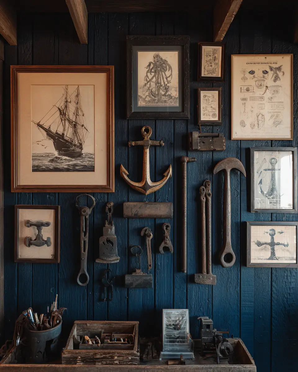 Navy Rustic Garage Decor Ideas