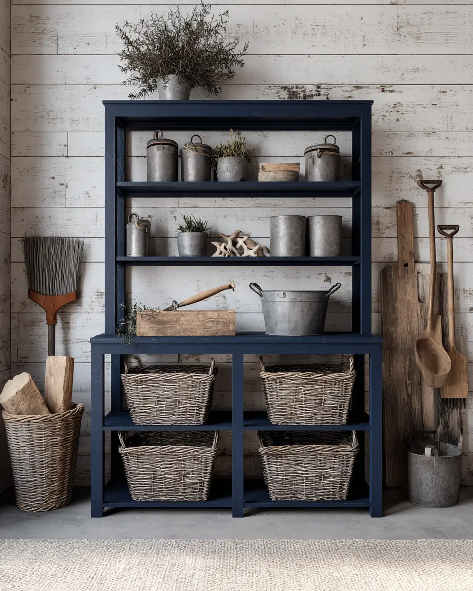 Navy Rustic Garage Decor Ideas