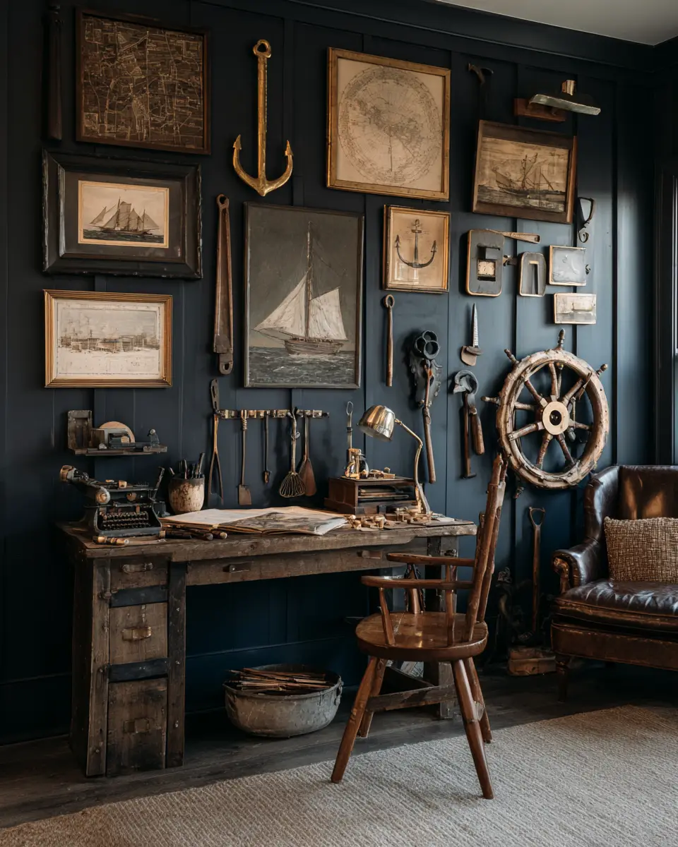 Navy Rustic Garage Decor Ideas