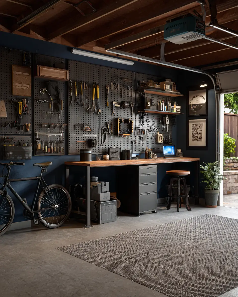 Navy Rustic Garage Decor Ideas