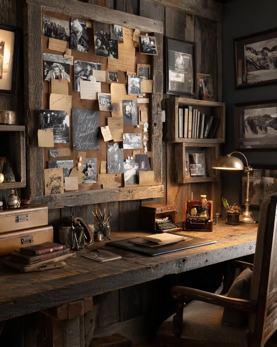 Navy Rustic Home Office Decor Ideas