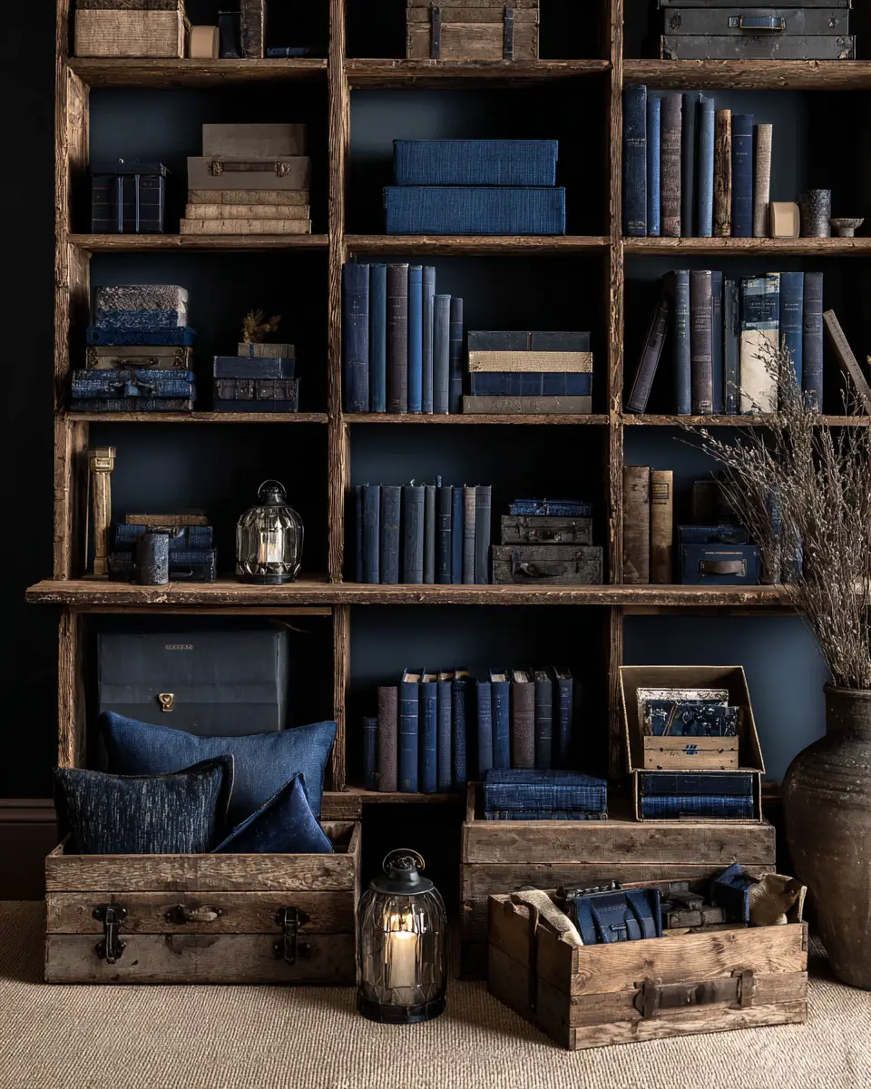 Navy Rustic Home Office Decor Ideas