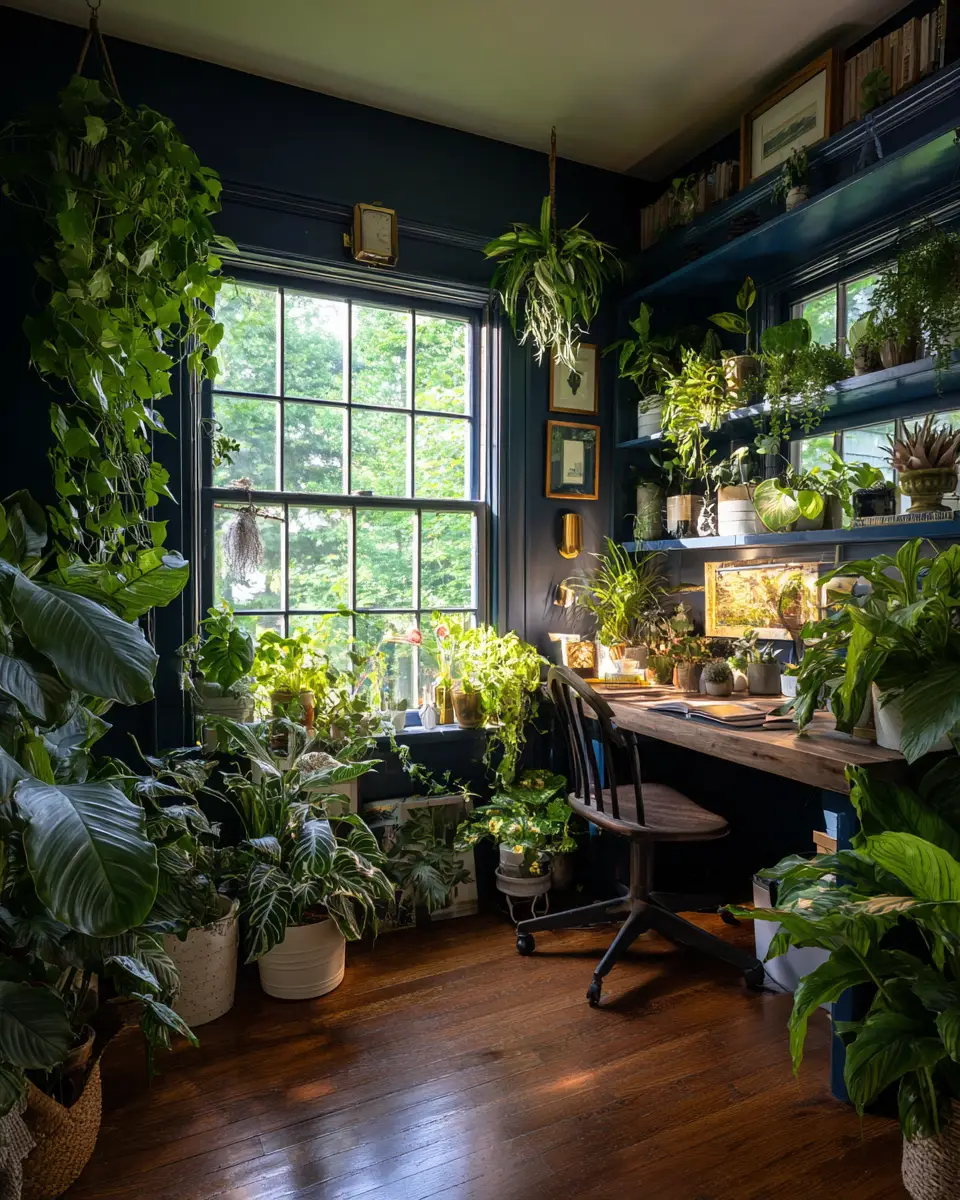 Navy Rustic Home Office Decor Ideas