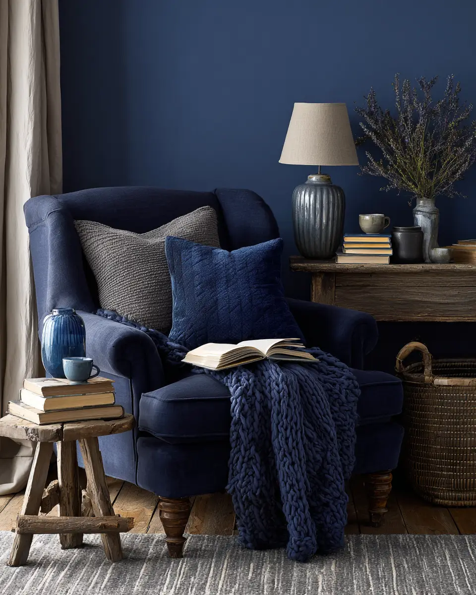 Navy Rustic Home Office Decor Ideas