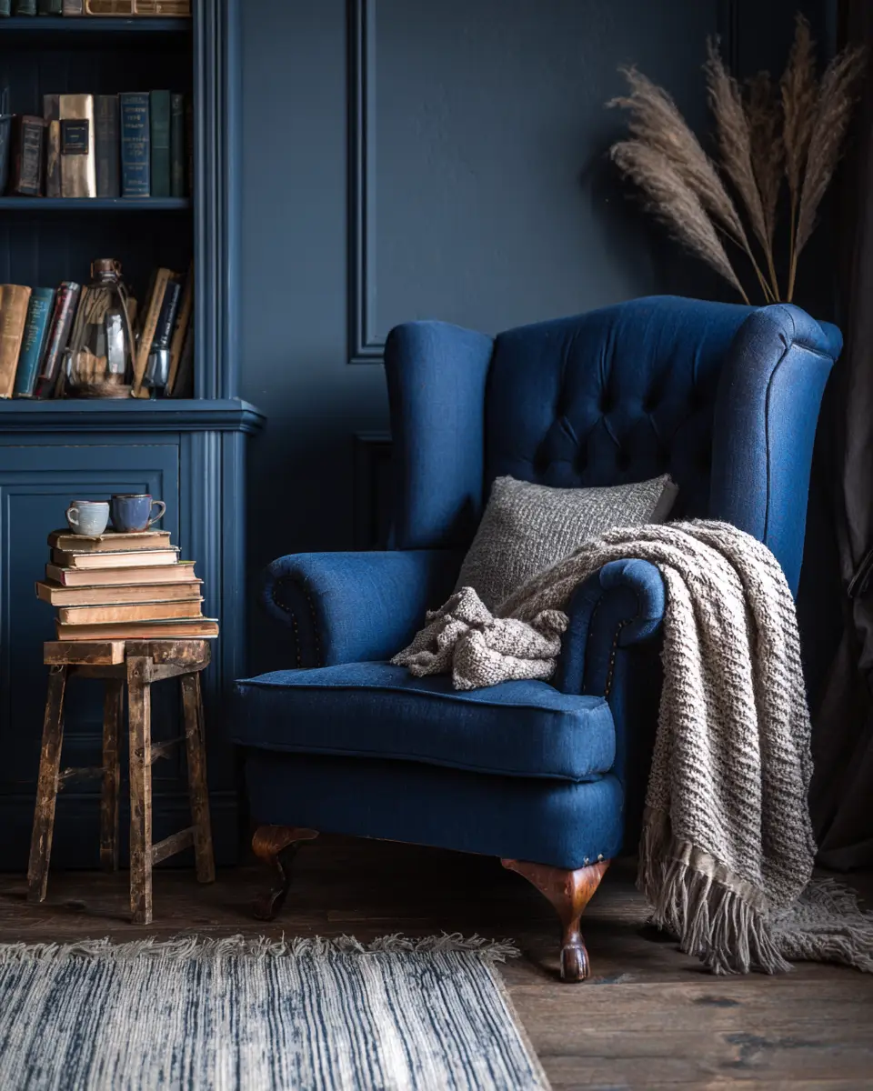 Navy Rustic Home Office Decor Ideas