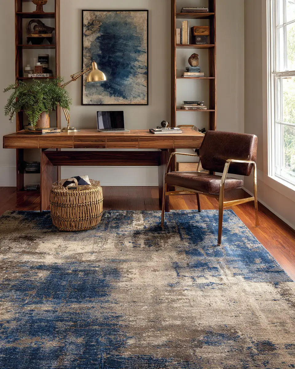 Navy Rustic Home Office Decor Ideas