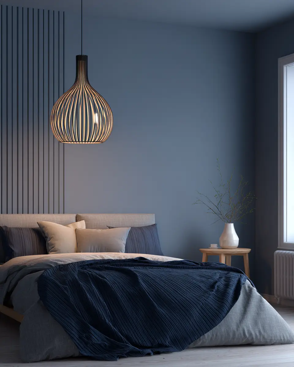 Navy Scandinavian Bedroom Decor Ideas - Featured
