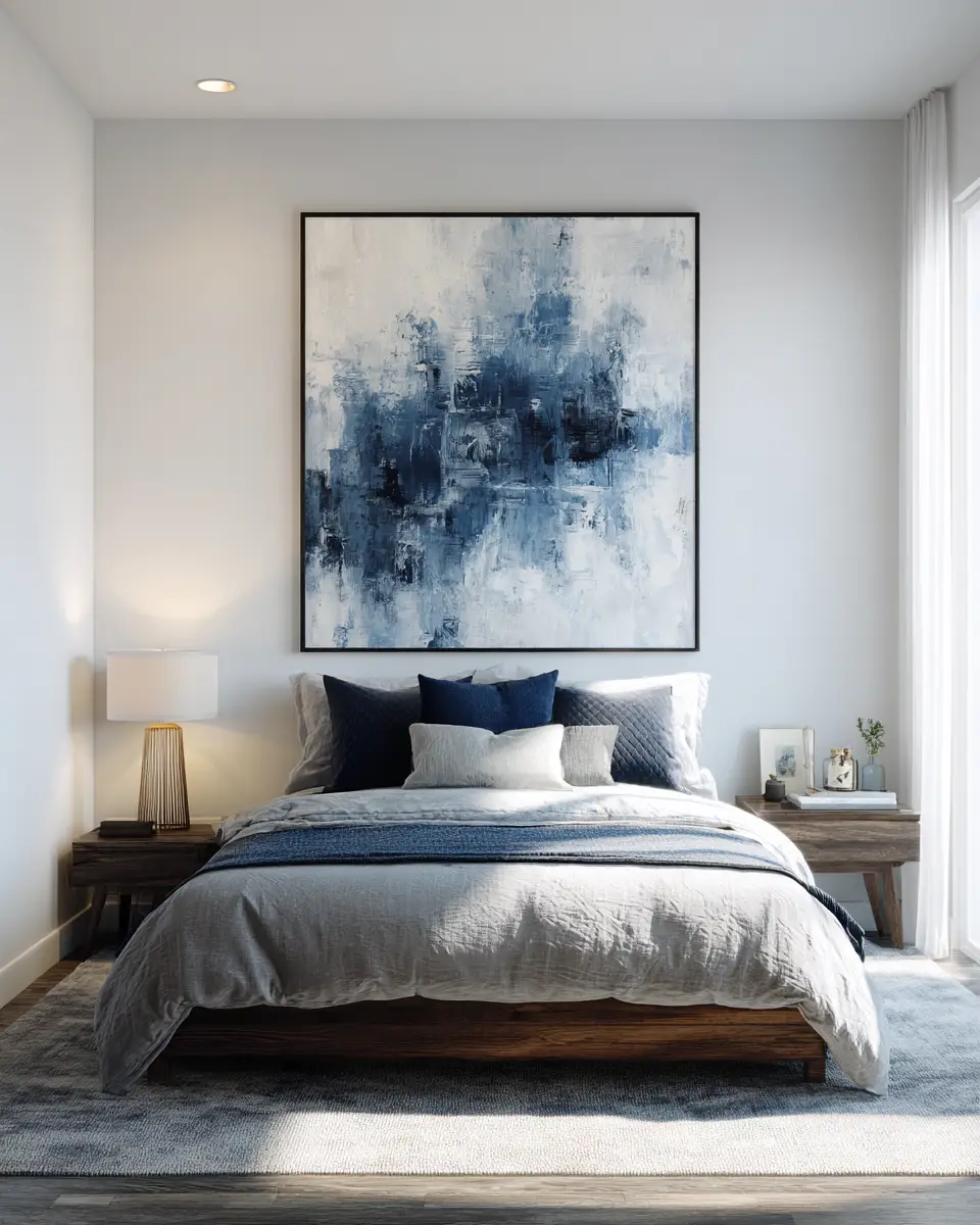 Navy Scandinavian Bedroom Decor Ideas