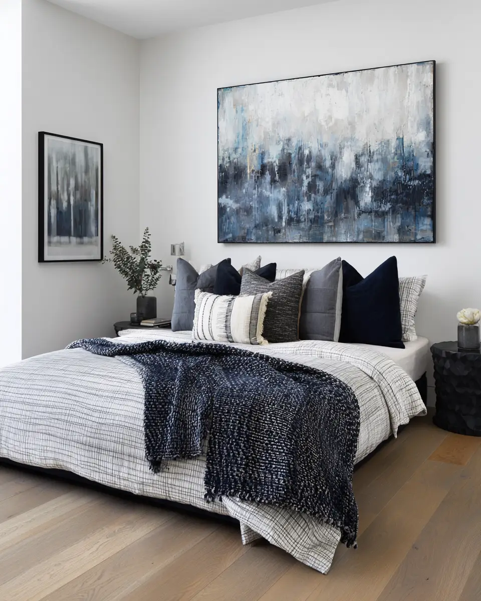 Navy Scandinavian Bedroom Decor Ideas