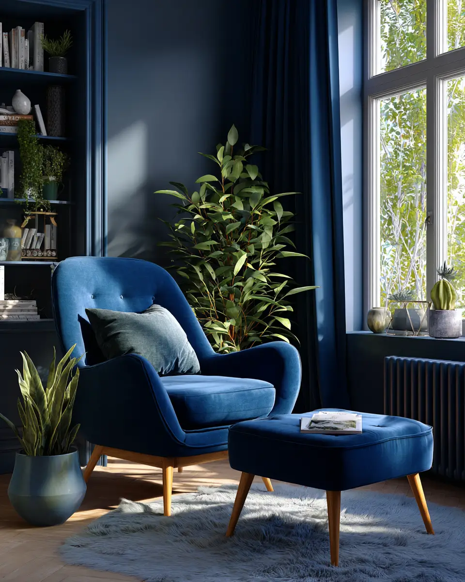 Navy Scandinavian Bedroom Decor Ideas