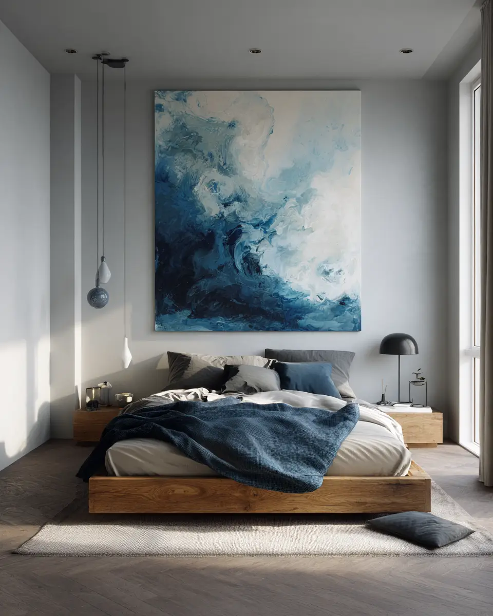 Navy Scandinavian Bedroom Decor Ideas