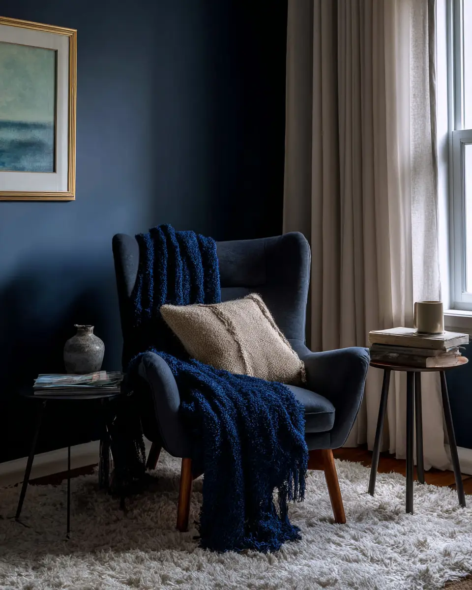 Navy Scandinavian Bedroom Decor Ideas