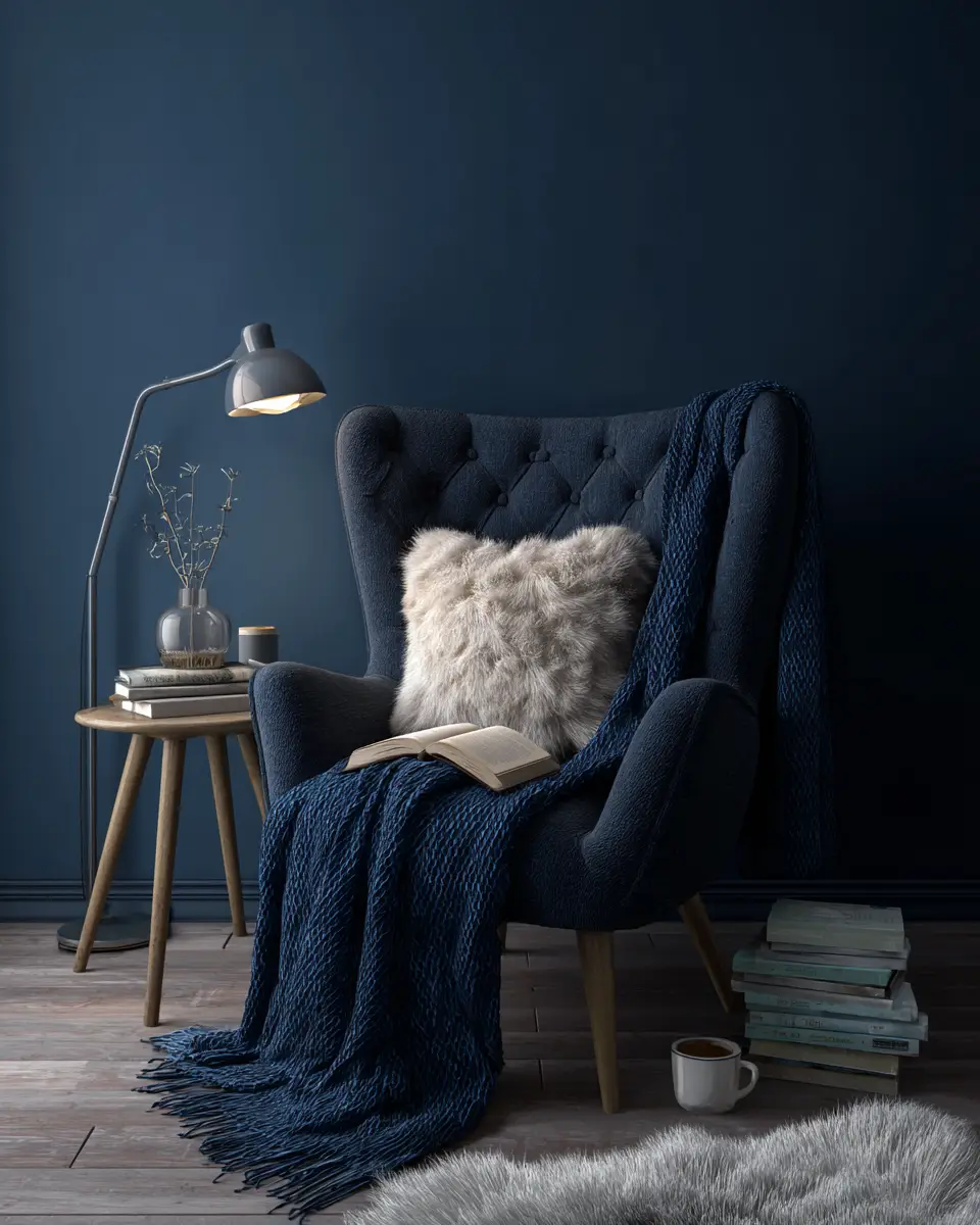 Navy Scandinavian Bedroom Decor Ideas