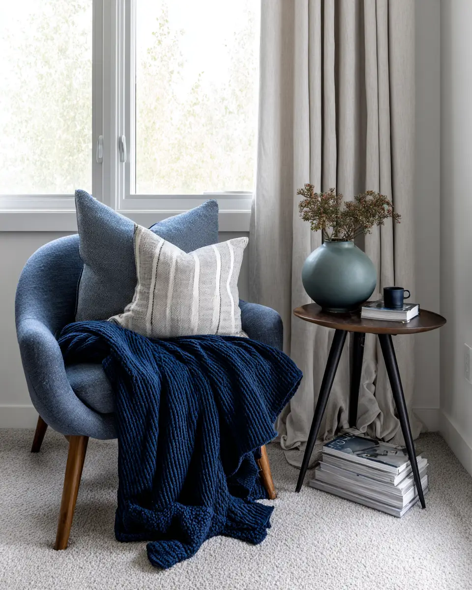 Navy Scandinavian Bedroom Decor Ideas