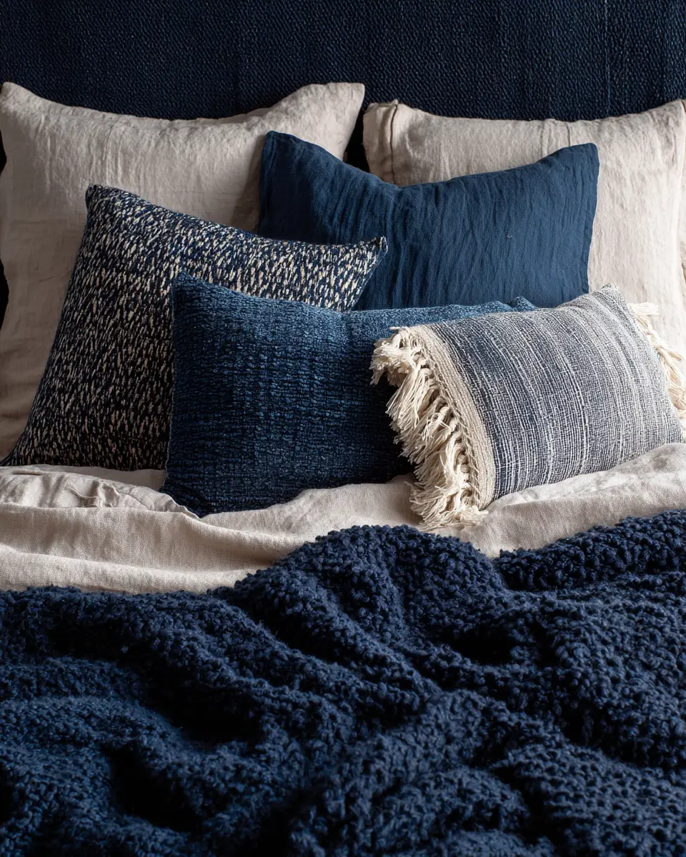 Navy Scandinavian Bedroom Decor Ideas