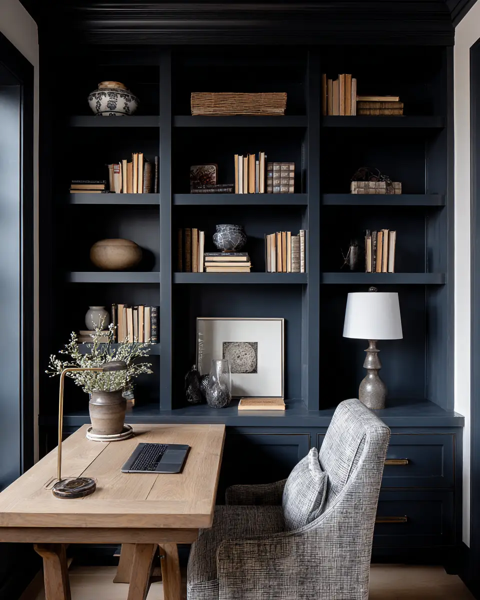 Navy Scandinavian Home Office Decor Ideas