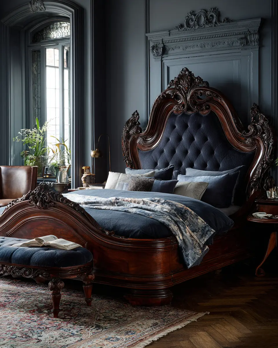 Navy Traditional Bedroom Decor Ideas