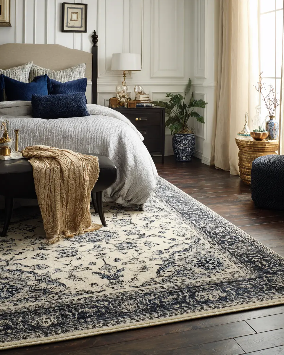 Navy Traditional Bedroom Decor Ideas