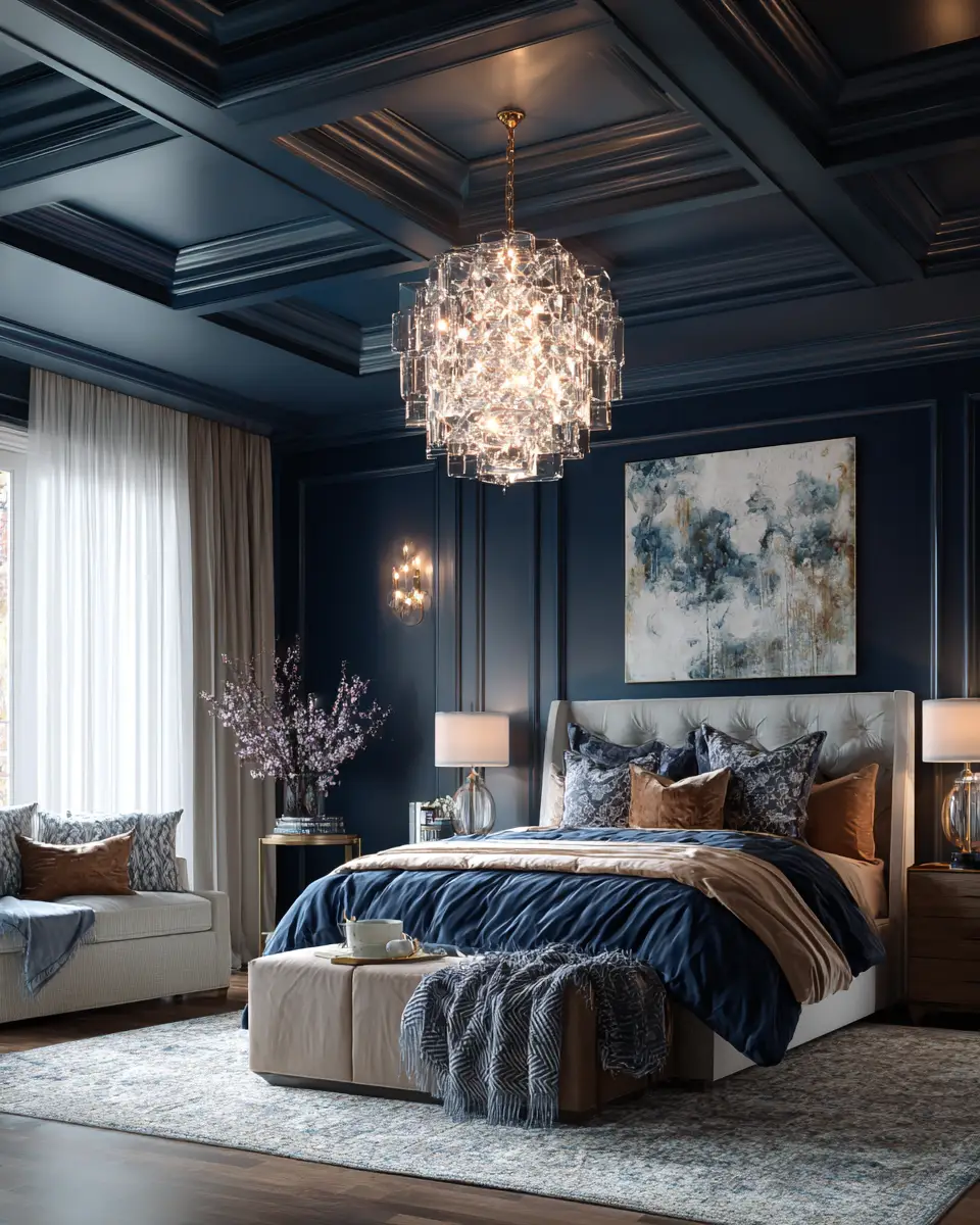 Navy Traditional Bedroom Decor Ideas