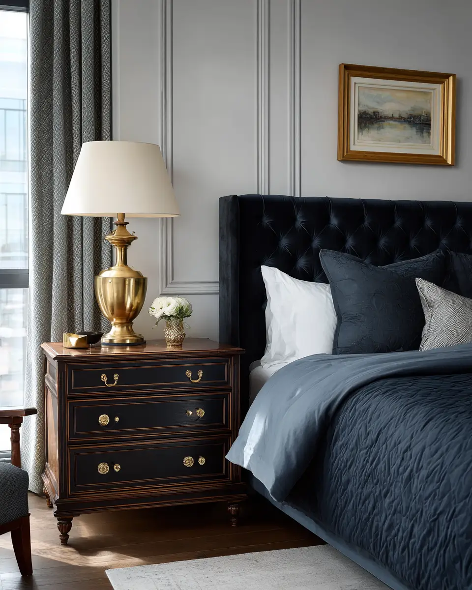 Navy Traditional Bedroom Decor Ideas