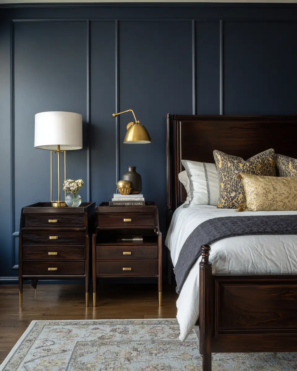 Navy Traditional Bedroom Decor Ideas