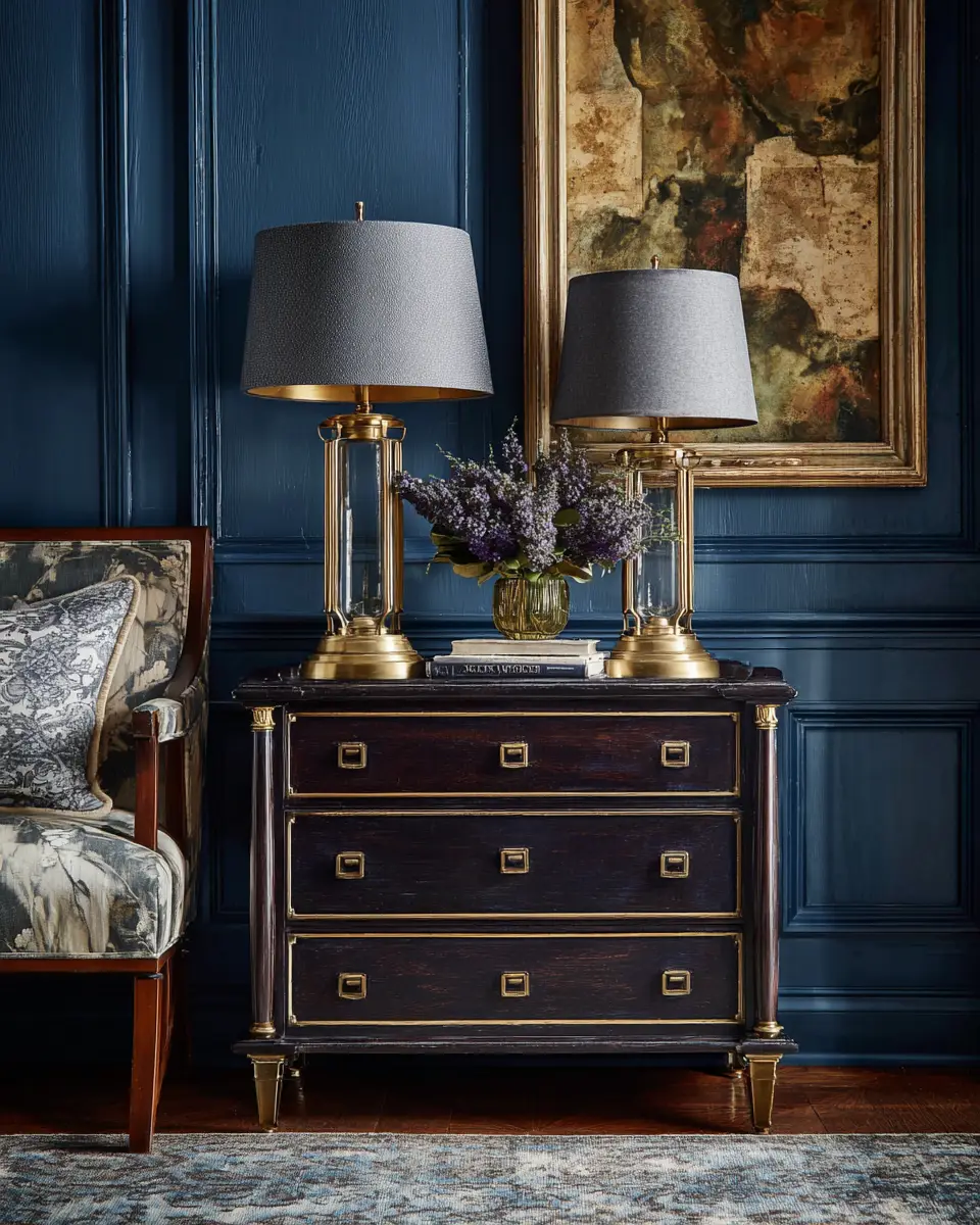 Navy Traditional Bedroom Decor Ideas