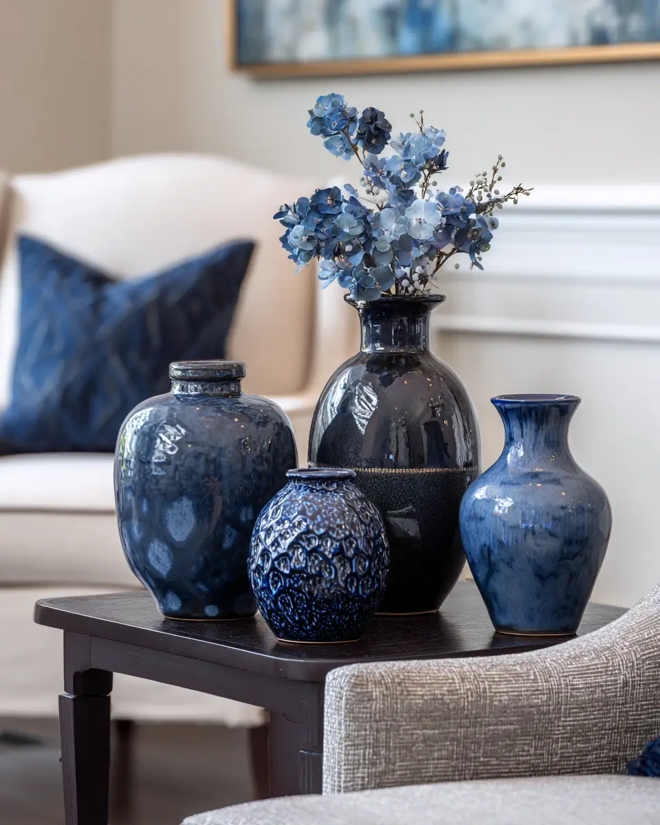 Navy Traditional Living Room Decor Ideas