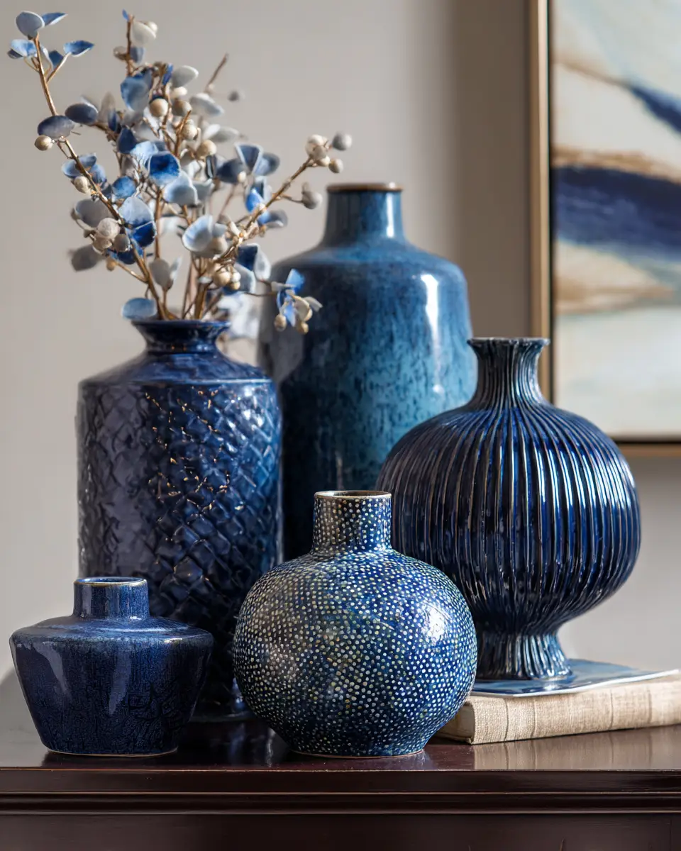 Navy Traditional Living Room Decor Ideas