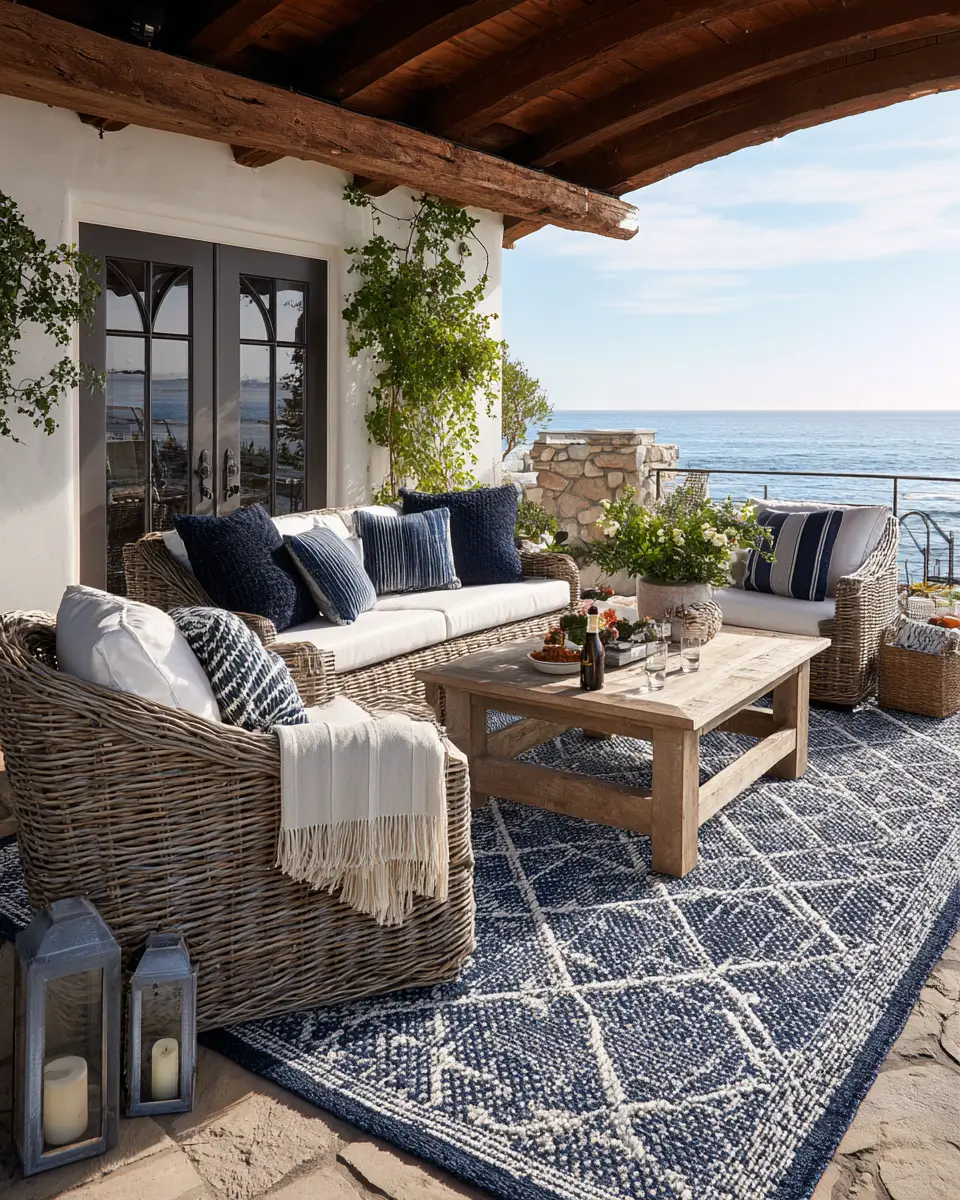 Navy Traditional Patio Decor Ideas