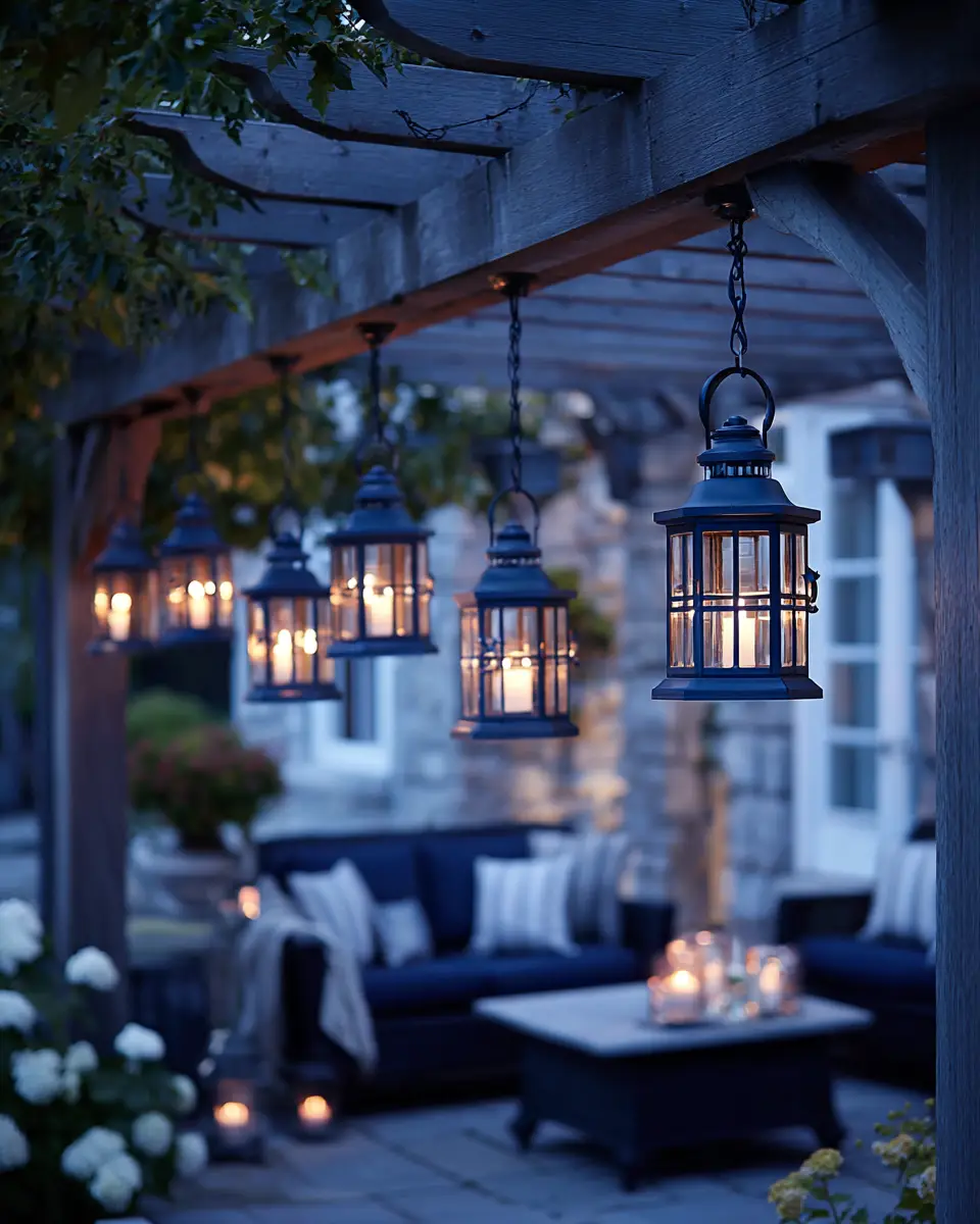 Navy Traditional Patio Decor Ideas