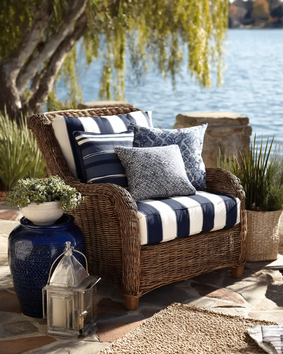 Navy Traditional Patio Decor Ideas