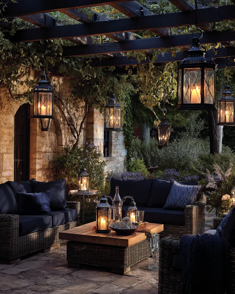 Navy Traditional Patio Decor Ideas